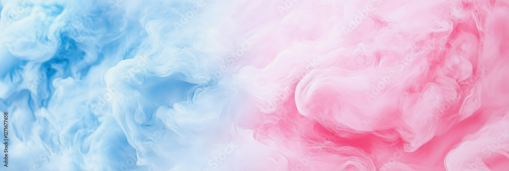 Fototapeta premium pink and blue smokey background with a pink and blue swirl. The smokey background is a representation of the smoke that is often seen in the air during a fire