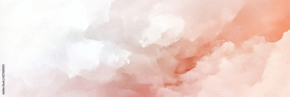 Fototapeta premium pink and white background with a cloud in the middle. The background is a mix of pink and white colors