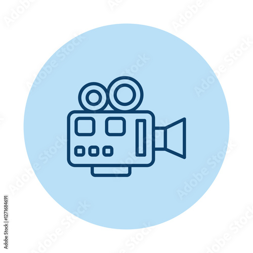 Video Camera pentaglow, vector, pixel perfect, illustrator file 
