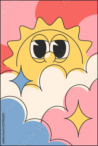 Comic sun psychedelic surreal banner