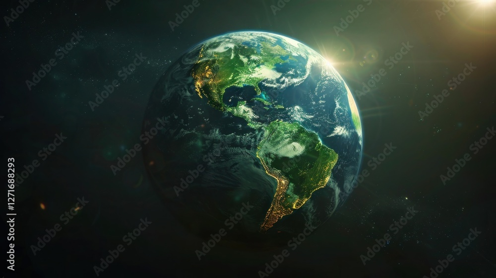 interactive software depicting a digital twin of Earth, being used to predict and adapt to climate related events