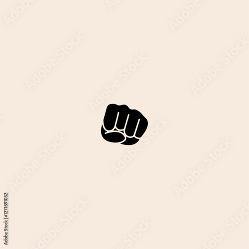 Punch fist hand icon flat vector design.