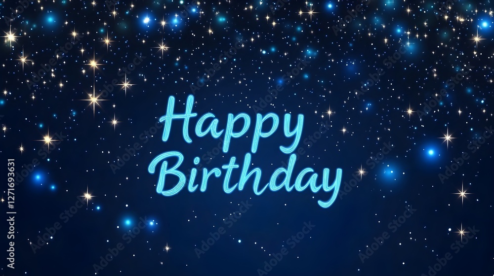A dark blue banner with a starry sky and A dark blue banner with a starry sky and