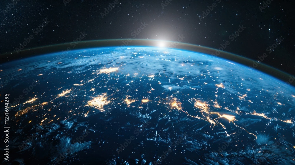 Obraz premium interactive software depicting a digital twin of Earth, being used to predict and adapt to climate related events