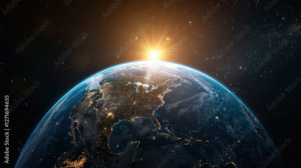 Obraz premium interactive software depicting a digital twin of Earth, being used to predict and adapt to climate related events