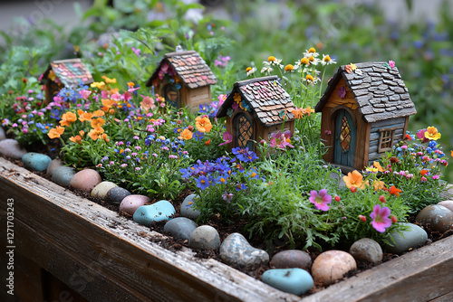 Fototapeta Naklejka Na Ścianę i Meble -   fairy house mini garden