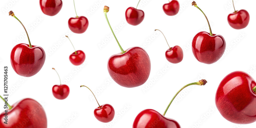 Fresh Cherries Floating in the Air, Isolated on Transparent Background
Realistic Floating Cherries on Transparent Background for Creative Design Fresh Cherries Floating in the Air, Isolated on Transparent Background
Realistic Floating Cherries on Transparent Background for Creative Design
