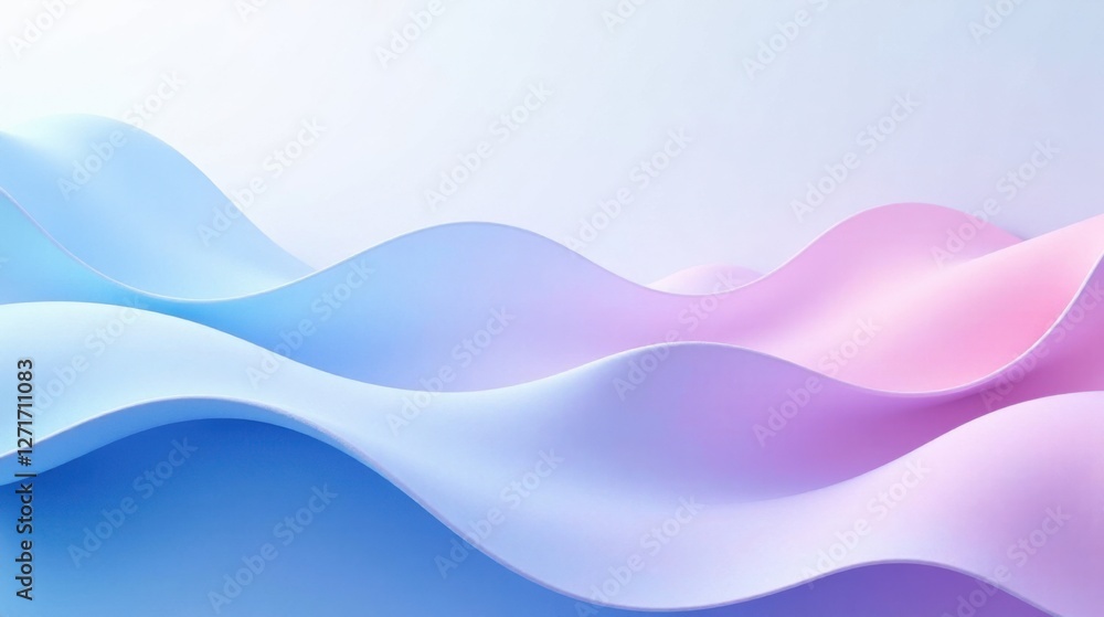 Abstract Pastel Waves Serene Undulating Forms in Soft Blue and Pink Hues Abstract Pastel Waves Serene Undulating Forms in Soft Blue and Pink Hues