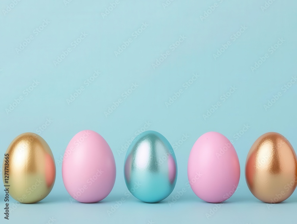 Conceptual Easter financial roadmap with different eggs representing investment milestones