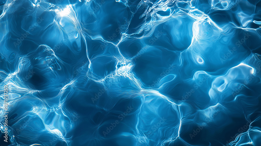 Top view of blue water surface with abstract ripples and gentle wave patterns creating a tranquil and serene texture evoking a calm and refreshing ambiance perfect for a peaceful background. Top view of blue water surface with abstract ripples and gentle wave patterns creating a tranquil and serene texture evoking a calm and refreshing ambiance perfect for a peaceful background.