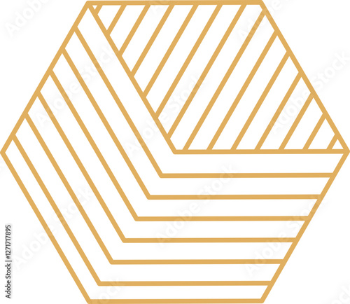 yellow Geometric honeycomb outline 