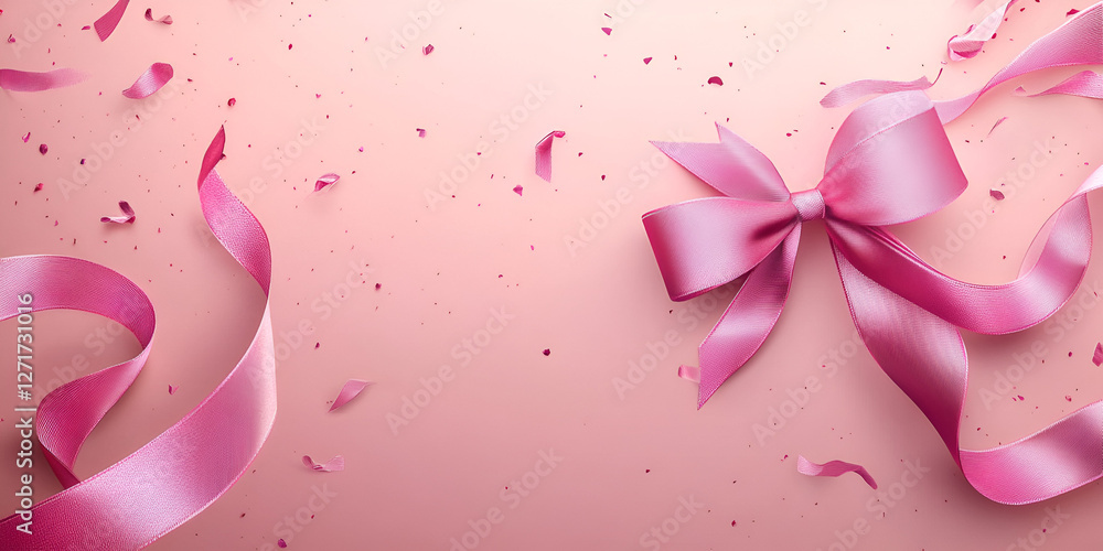 Pink Satin Ribbon with Soft Glow and Bokeh on a Romantic Background
Pink Satin Ribbon with Soft Glow and Bokeh on a Romantic Background