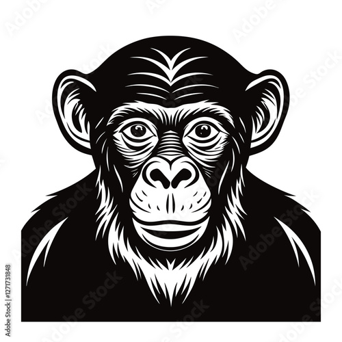 chimpanzee vector illustration