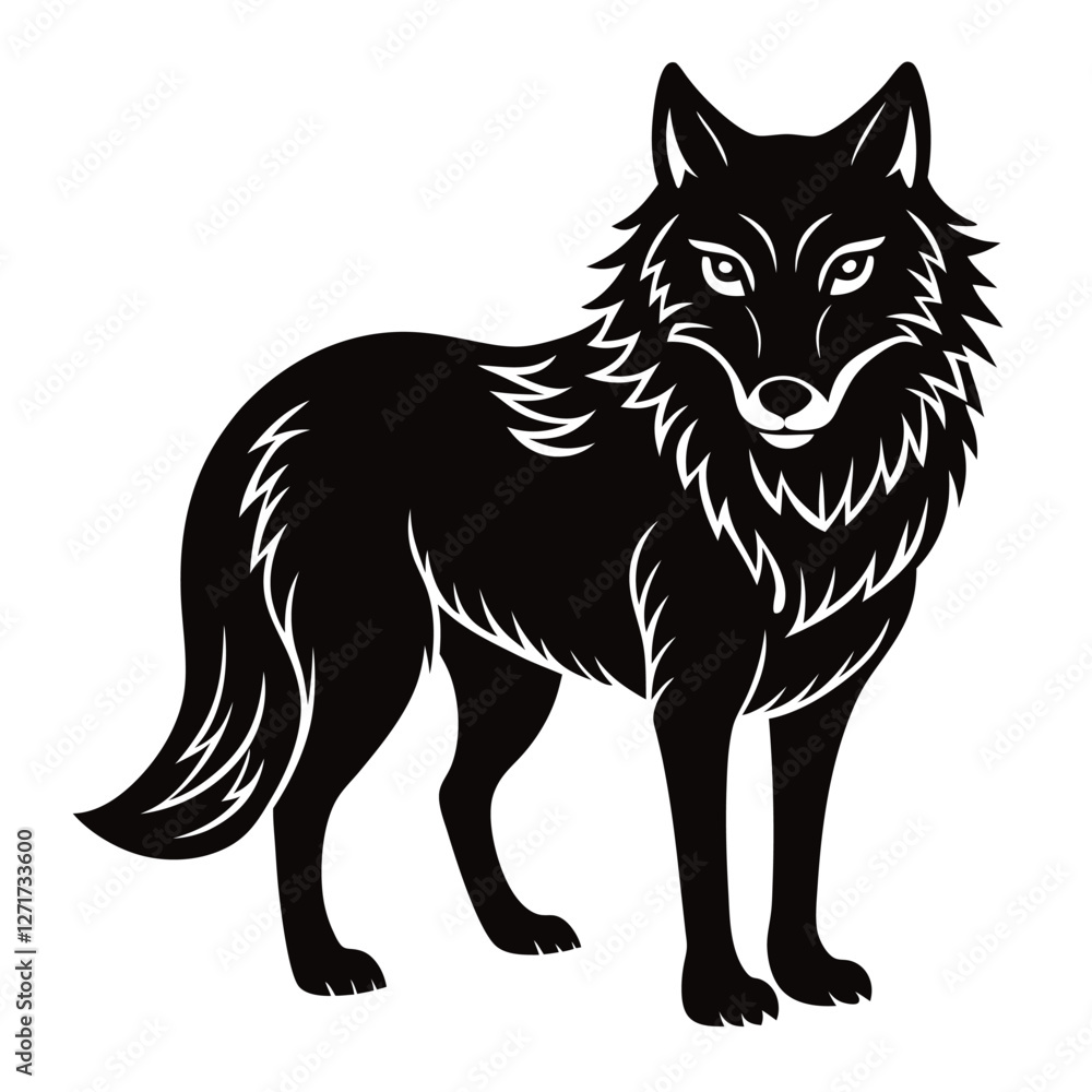 Obraz premium wolf vector illustration
