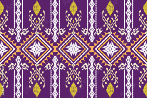 Ethnic Figure aztec embroidery style.Geometric ikat oriental traditional art pattern.Design for ethnic background,wallpaper,fashion,clothing,wrapping,fabric,element,sarong,graphic,vector illustration.