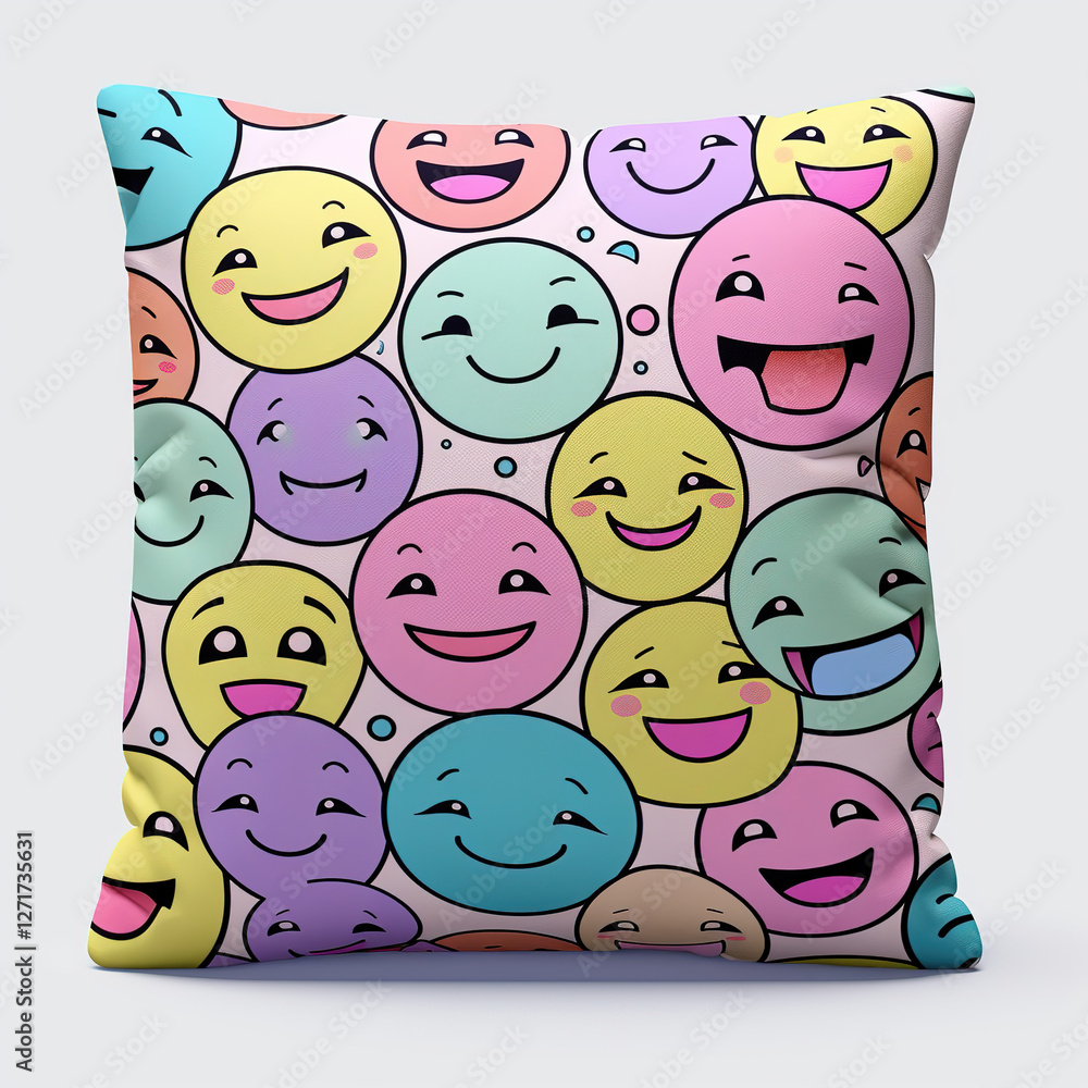 Obraz premium seamless pattern with funny smiley