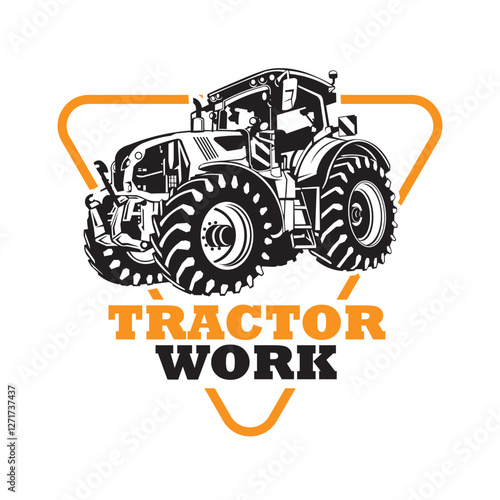 Tractor vector logo design, perfect for farm company logo