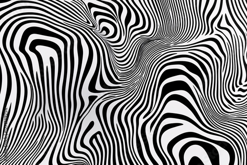 Wallpaper Mural Abstract Black and White Optical Illusion AI generated Torontodigital.ca
