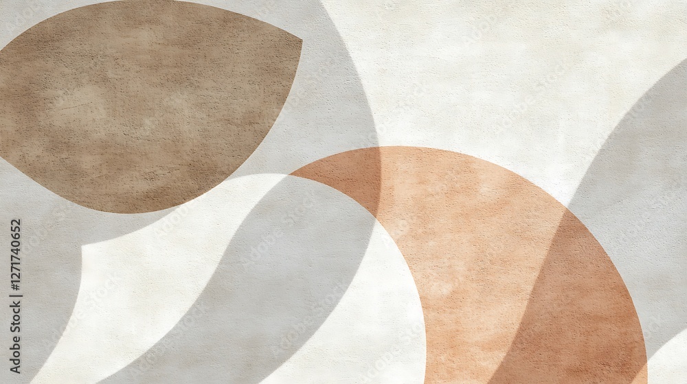 Abstract Beige and Brown Curving Shapes Design Abstract Beige and Brown Curving Shapes Design