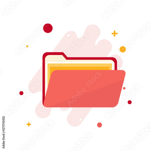 Folder illustration. File, Folder. Open Folder.