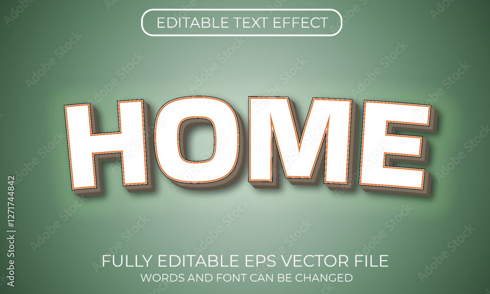 Obraz premium Home editable text effect