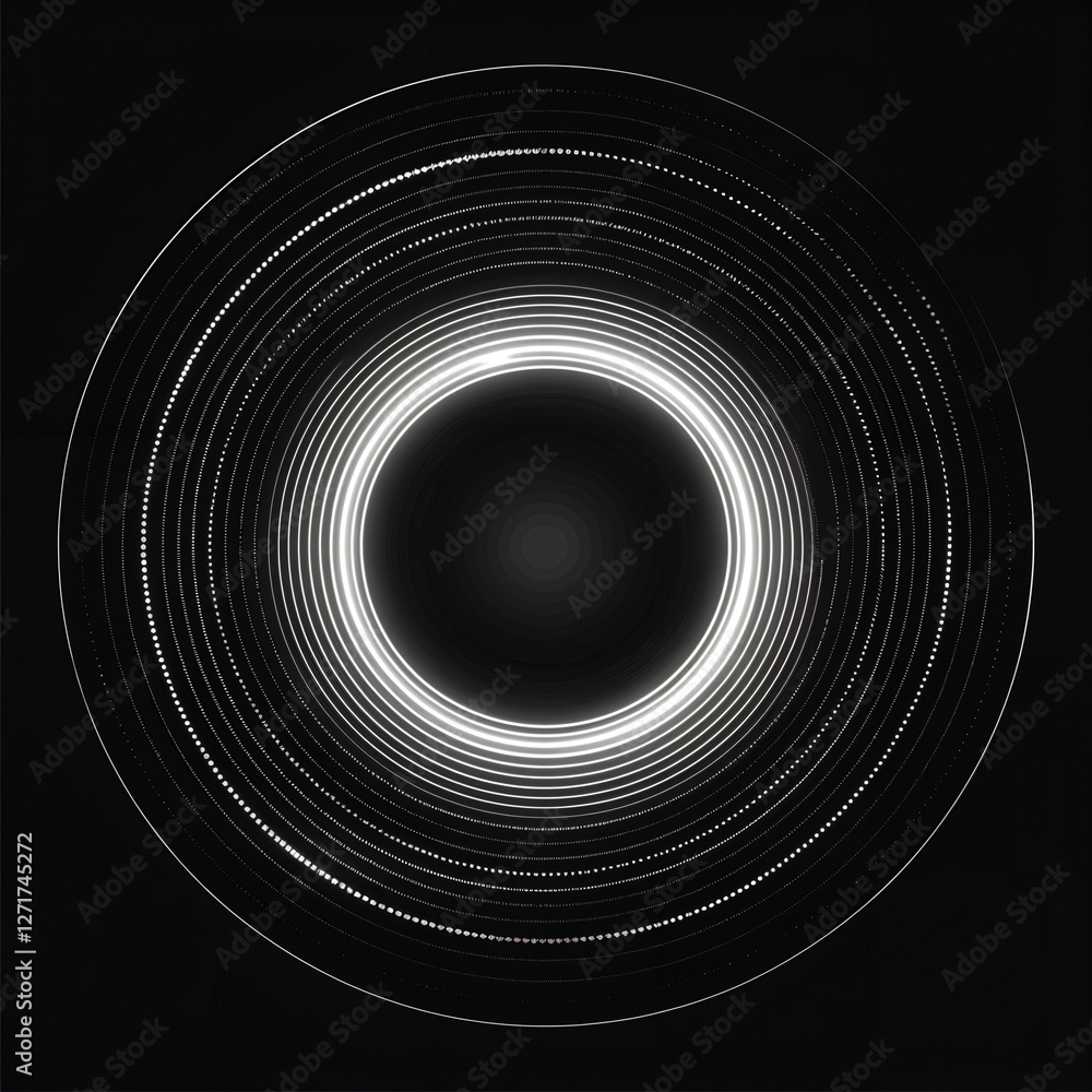 Glowing circle in the dark background Glowing circle in the dark background