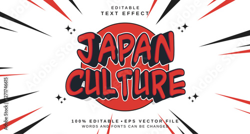 Editable text style effect - Japan Culture text style theme.
