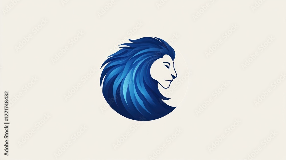 Profile of a lion, stylized design, logo, graphic Profile of a lion, stylized design, logo, graphic