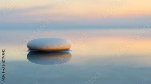 Wallpaper Mural Serene Stone Reflecting in Calm Sunset Waters Torontodigital.ca