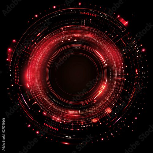 Glowing circle in the dark background