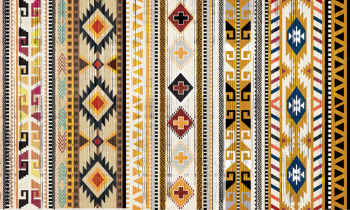 avajo tribal vector seamless pattern. Native American ornament. Ethnic South Western decor style. Boho geometric ornament. Vector seamless pattern. Mexican blanket, rug. Woven carpet illustration