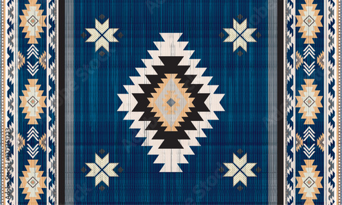 avajo tribal vector seamless pattern. Native American ornament. Ethnic South Western decor style. Boho geometric ornament. Vector seamless pattern. Mexican blanket, rug. Woven carpet illustration