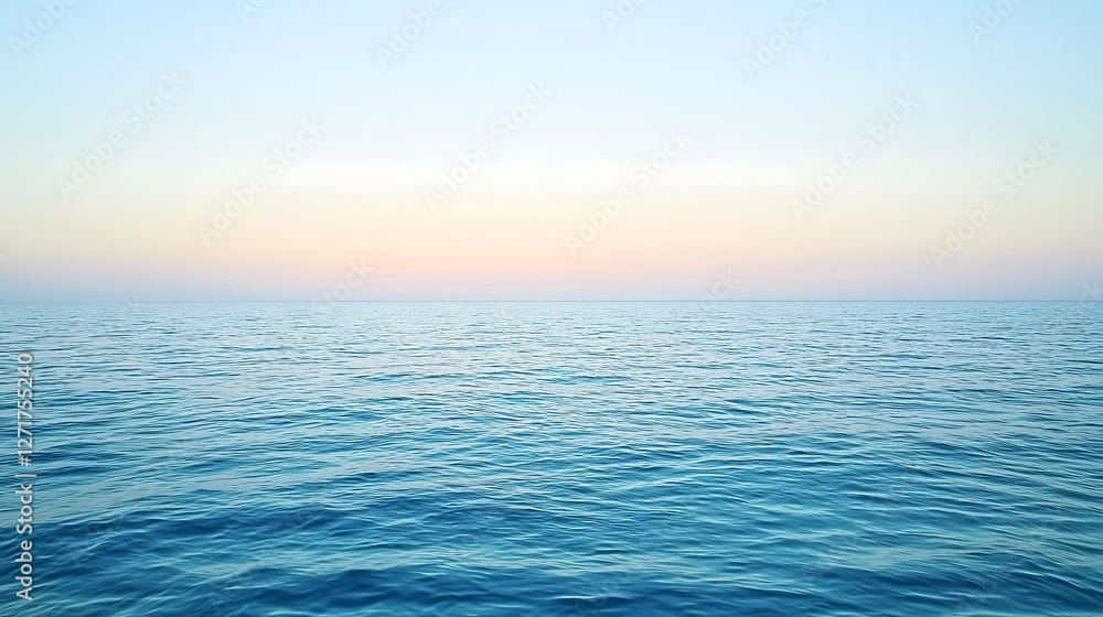 Serene Ocean Waves Under a Pastel Sky Serene Ocean Waves Under a Pastel Sky