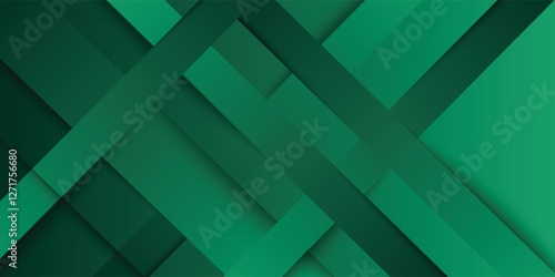shining banner background and layer elements vector for presentation. abstract geometric. green gradient. Memphis. graceful. modern style.