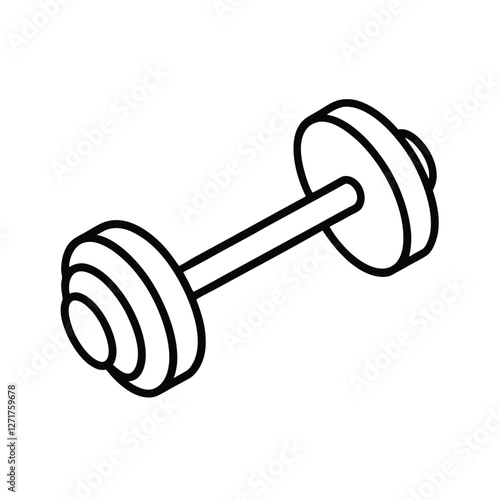 dumbbell isolated on white background