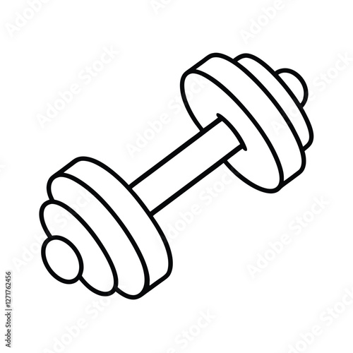 dumbbell isolated on white background