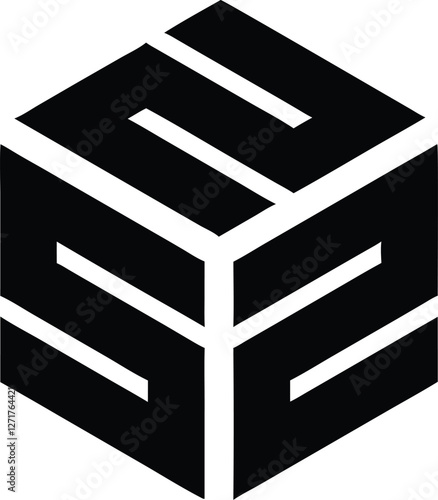  Letter s box logo design template
