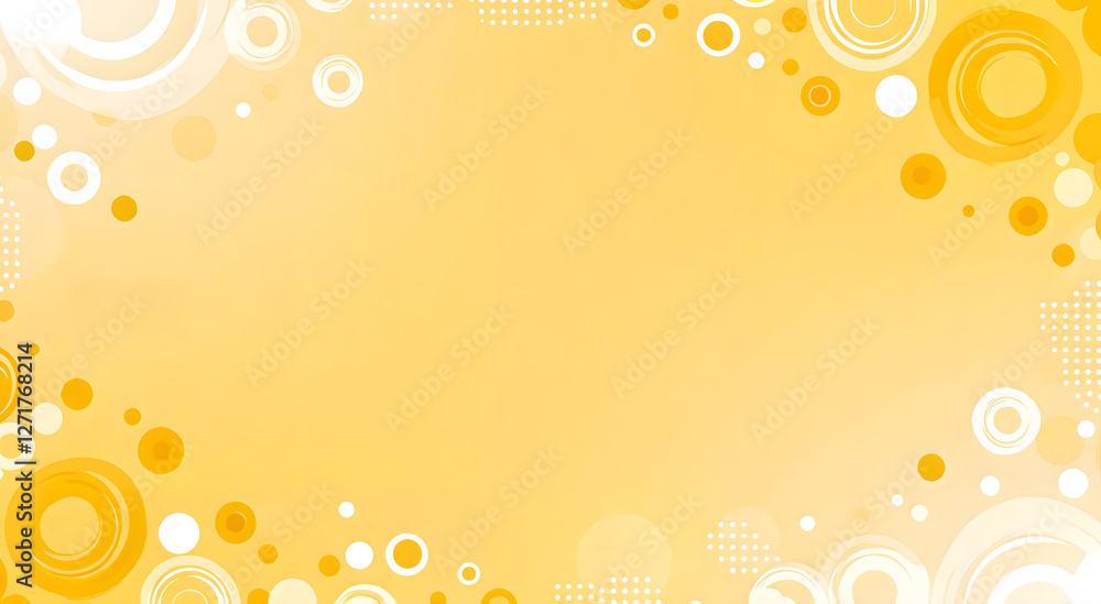 Bright yellow abstract background with circular patterns Bright yellow abstract background with circular patterns