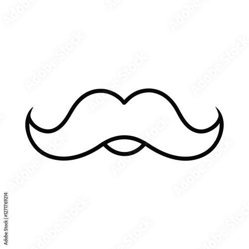 vector illustration of a mustache