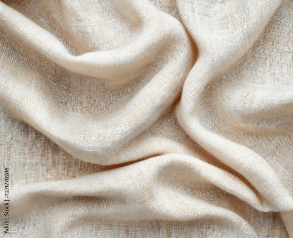 beige linen fabric texture background, top view, flat lay, close-up beige linen fabric texture background, top view, flat lay, close-up