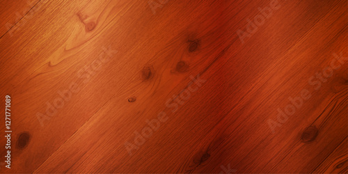 "High Gloss Lacquered Wood Panels with Rich, Deep Brown Tones and Polished Reflective Surfaces, Accentuating the Natural Grain and Creating a Luxurious, Retro-Inspired Background"
