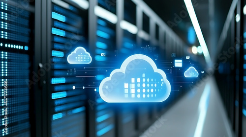 Digital cloud infrastructure action data center location technology content type high-tech environment dynamic viewpoint illuminated big data concept
