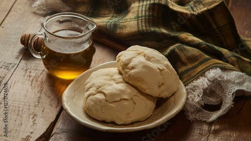 Rustic Homemade Breads and Tea - A Simple Food Still Life