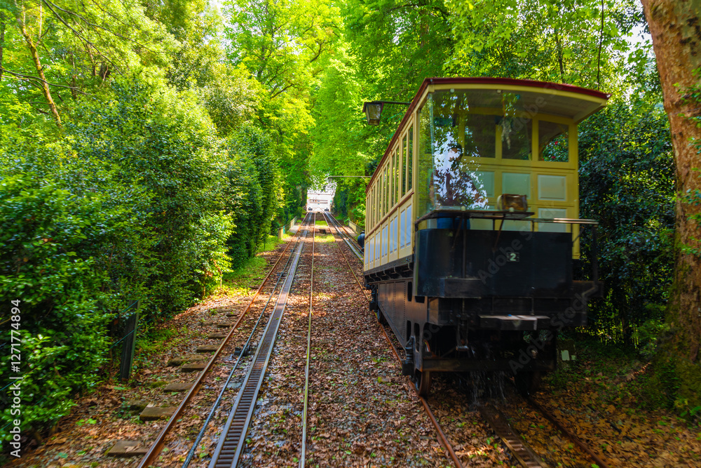 Funicular to the Sanctuary of Bom Jesus do Monte. Braga, Portugal
