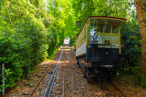Obraz na płótnie Funicular to the Sanctuary of Bom Jesus do Monte. Braga, Portugal w salonie