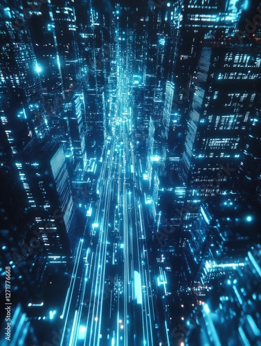 Wallpaper Mural City Skyline at Night Torontodigital.ca