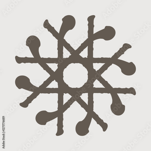 Eight Overlapping Shillelagh Sticks Brown Icon