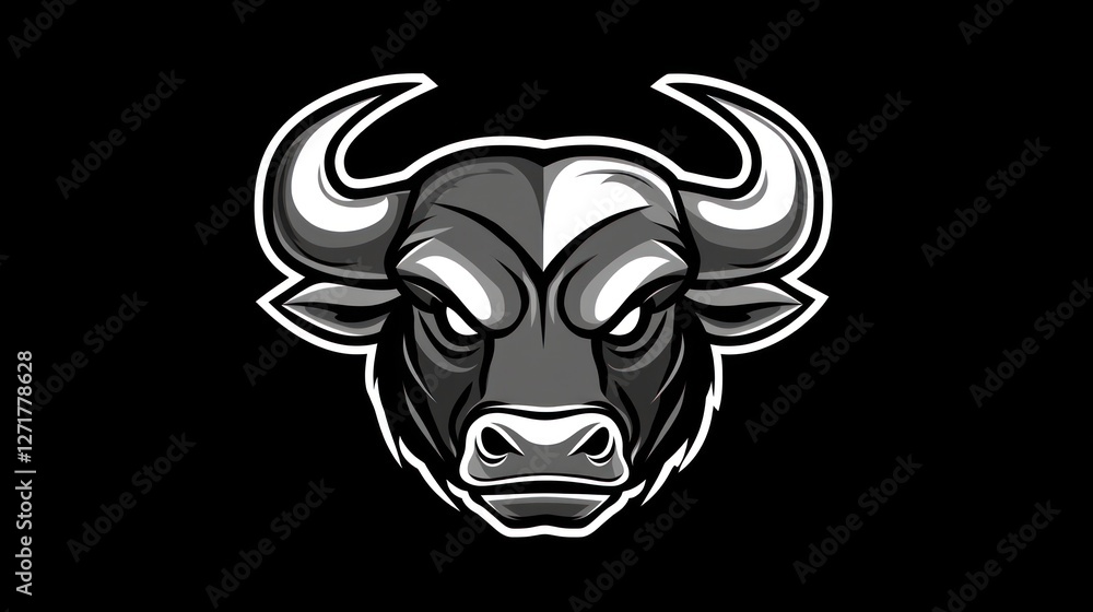Powerful bull head graphic design, for branding or gaming Powerful bull head graphic design, for branding or gaming
