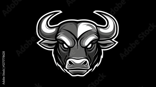 Wallpaper Mural Powerful bull head graphic design, for branding or gaming Torontodigital.ca