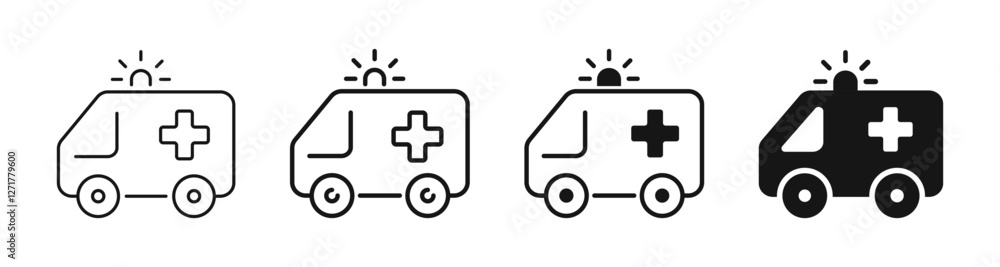 Ambulance icons set. Ambulance logo. Vector Ambulance icons set. Ambulance logo. Vector